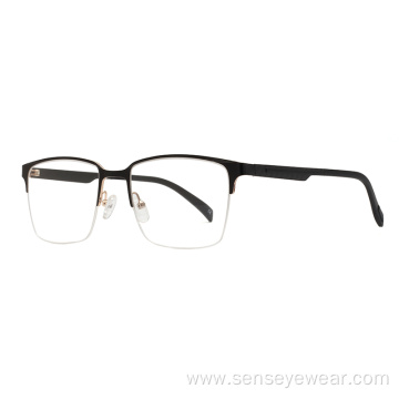 Luxury Design Bevel Metal Optical Frames Eyeglass Glasses